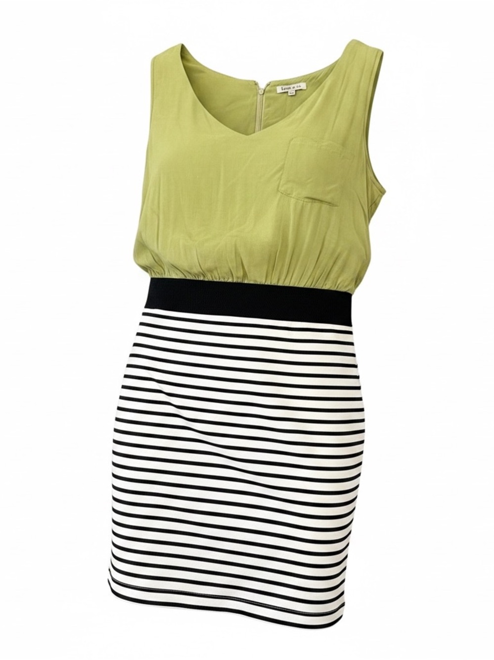 Lucy & Co. green and black mini dress size L